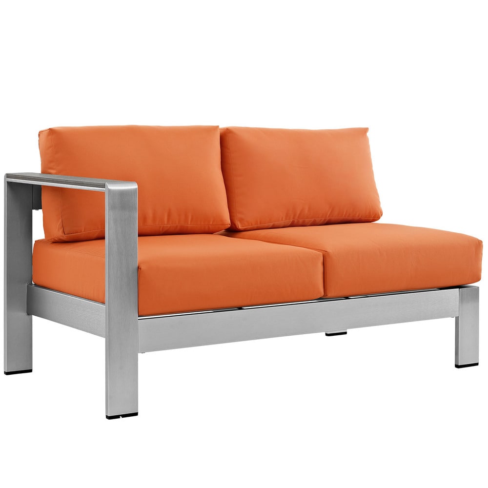 Beach Aluminum Outdoor Patio Left Arm Loveseat