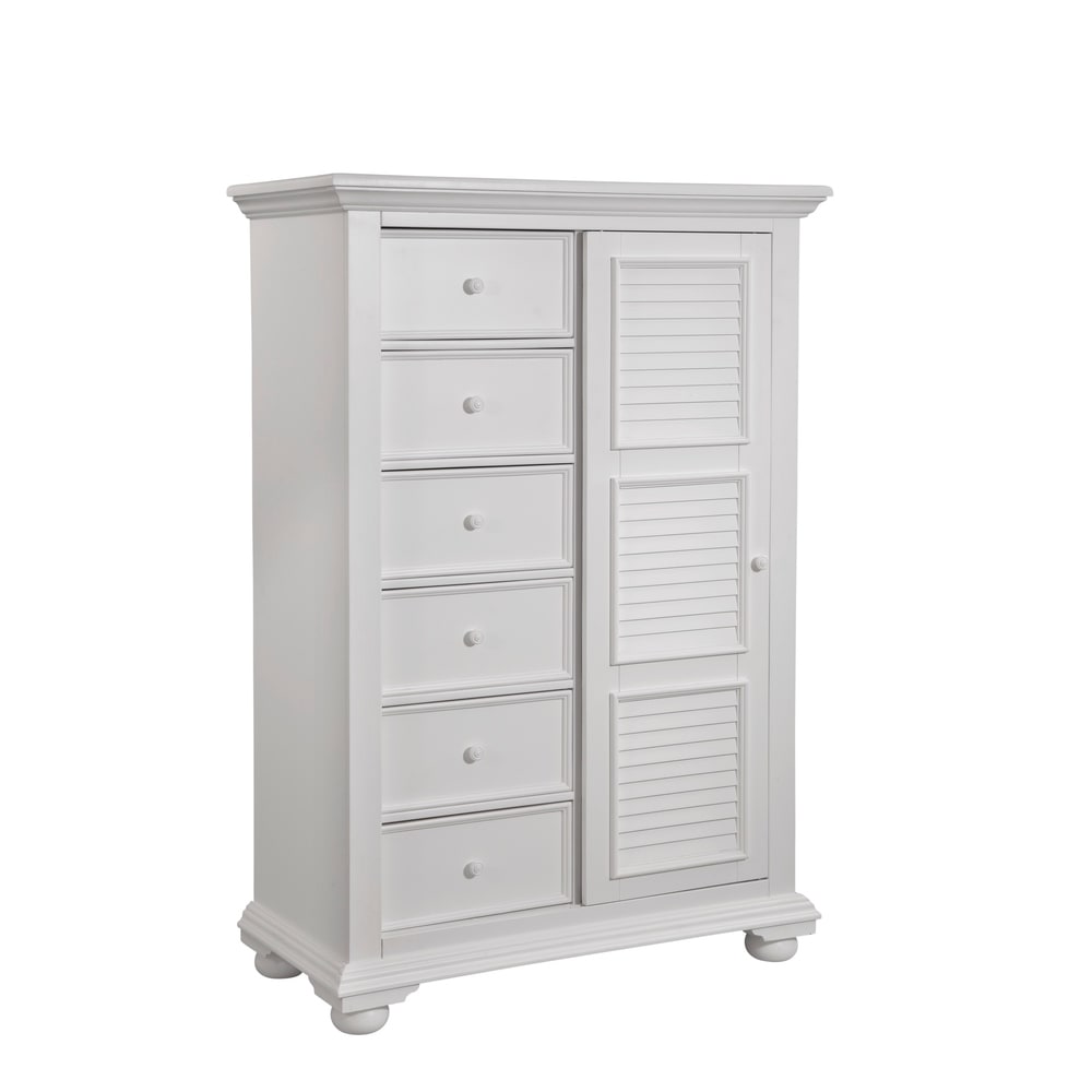 Beachcrest Eggshell White Wood Gentlemans Chest By Greyson Living