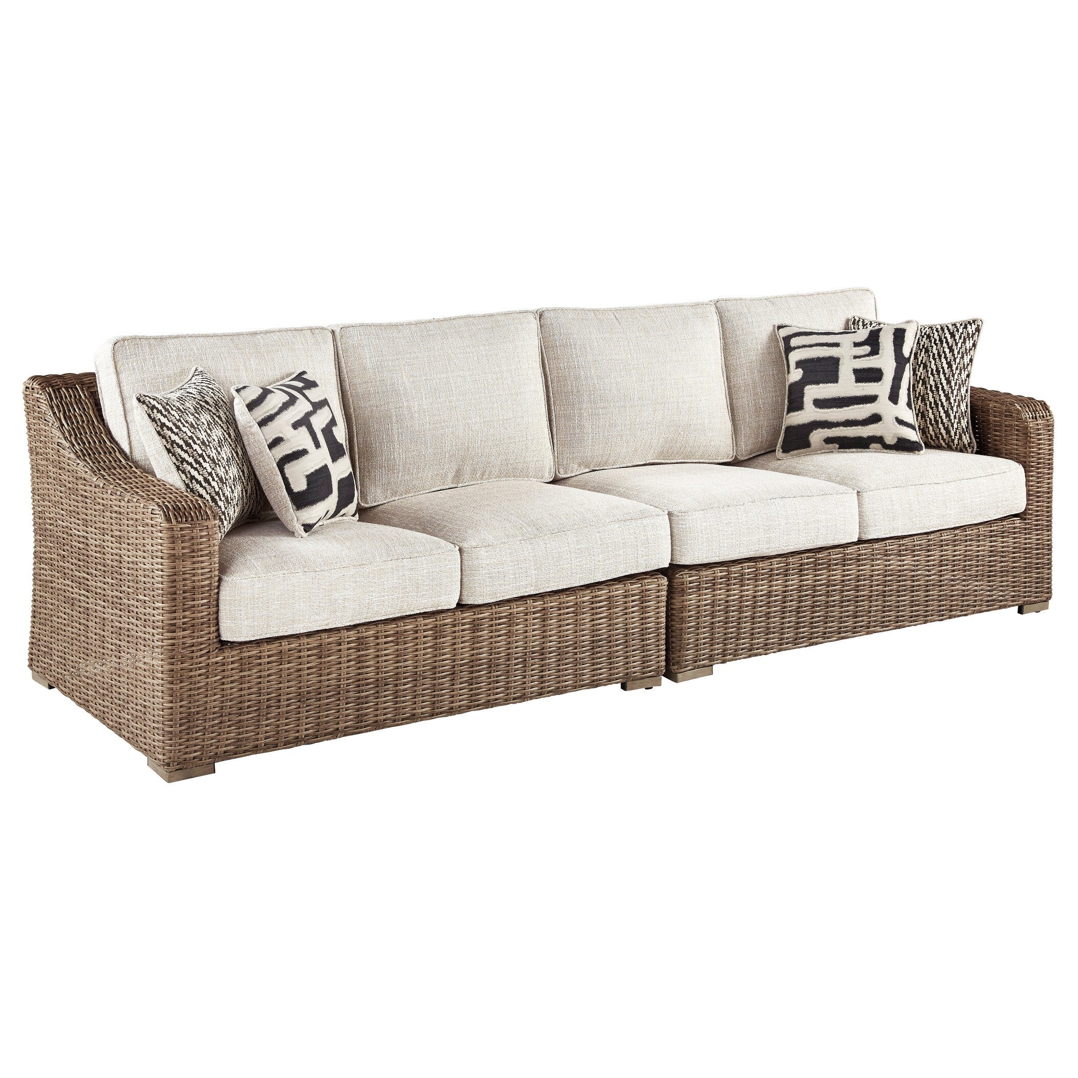 Havenside Home Sandestria Beige Outdoor Left And Right Arm Facing Loveseats