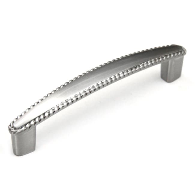 Beaded Nickel 4 1 4 Inch Cabinet Pull Handle Pack Of 5