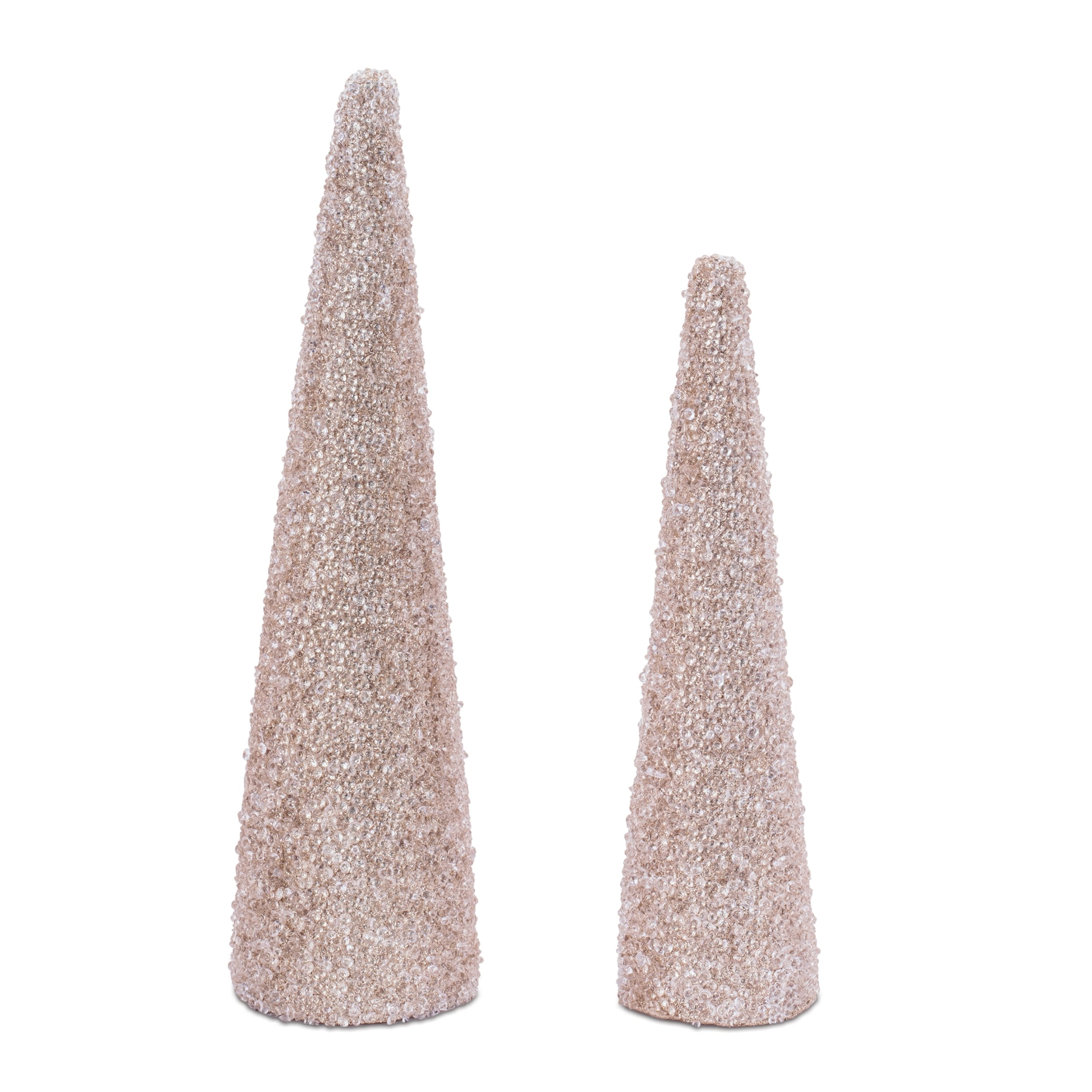 Beaded Cone Tree Set Of 2