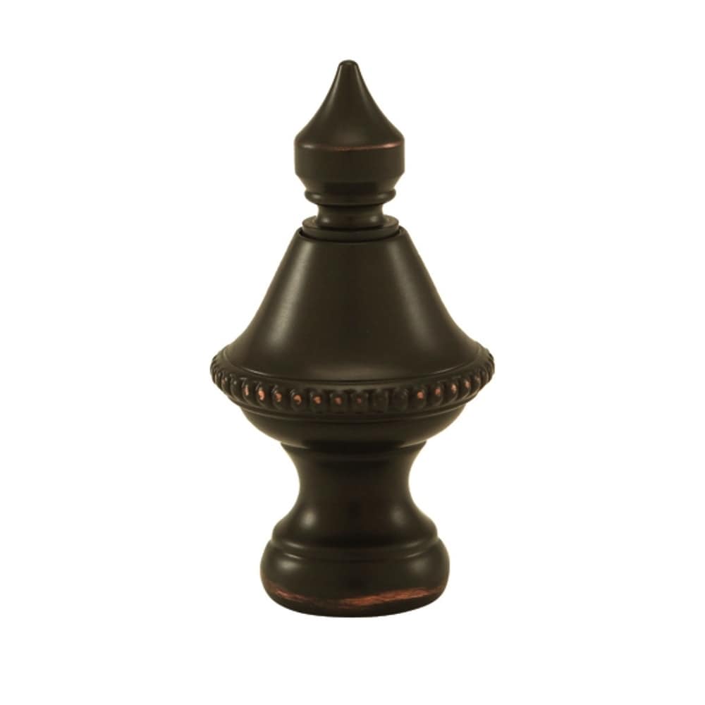 Beaded Knob Lamp Shade Lamp Finial Spire Oiled Bronze 1.5 H