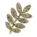 Beaded Napkin Rings With Leaf Design Set Of 4