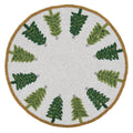 Beaded Placemats With Christmas Trees Design Set Of 4