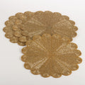 Flower Design Beaded Placemat Set Of 4