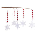 Beaded Snowflake Drop Spray Set Of 2