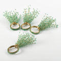 Beaded Spray Design Napkin Ring Set Of 4