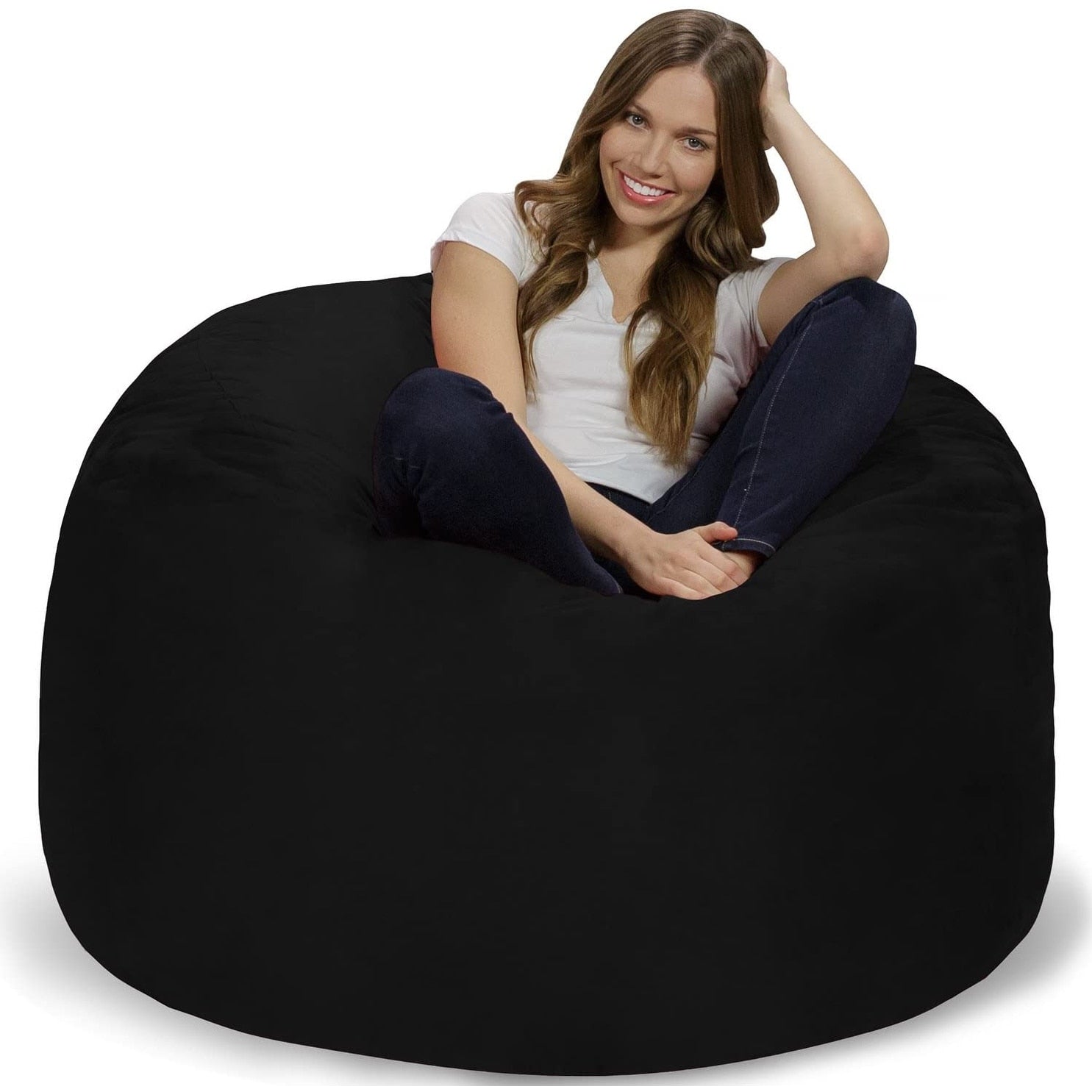 4 Foot Memory Foam Micro Suede Beanbag Chair