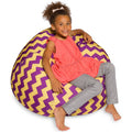 Purple Yellow Chevron Bean Bag Chair