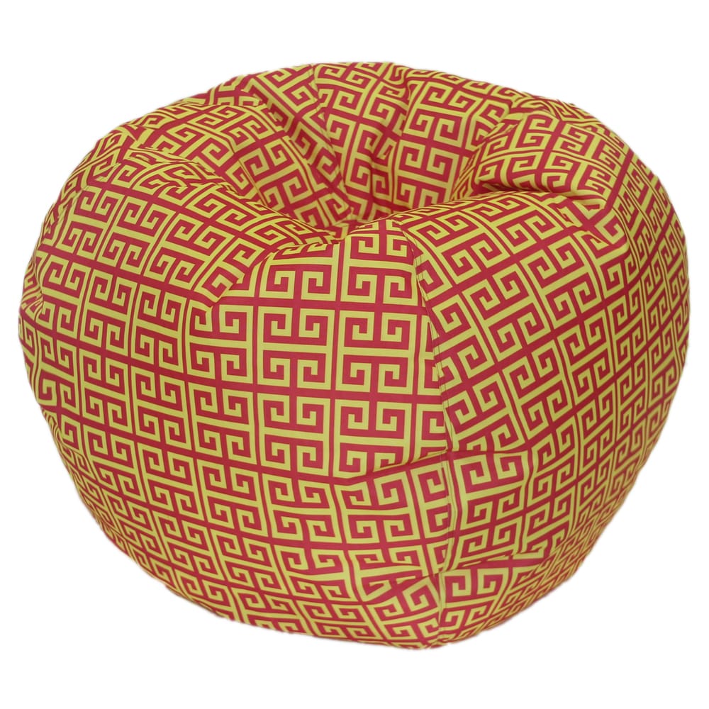 Egyptian Mod Red And Yellow Bean Bag Chair