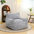Bean Bag Chair For Adults With Armrests Oversized Comfy Beige Beanbag Lounge Lazy Floor Sofa Chair