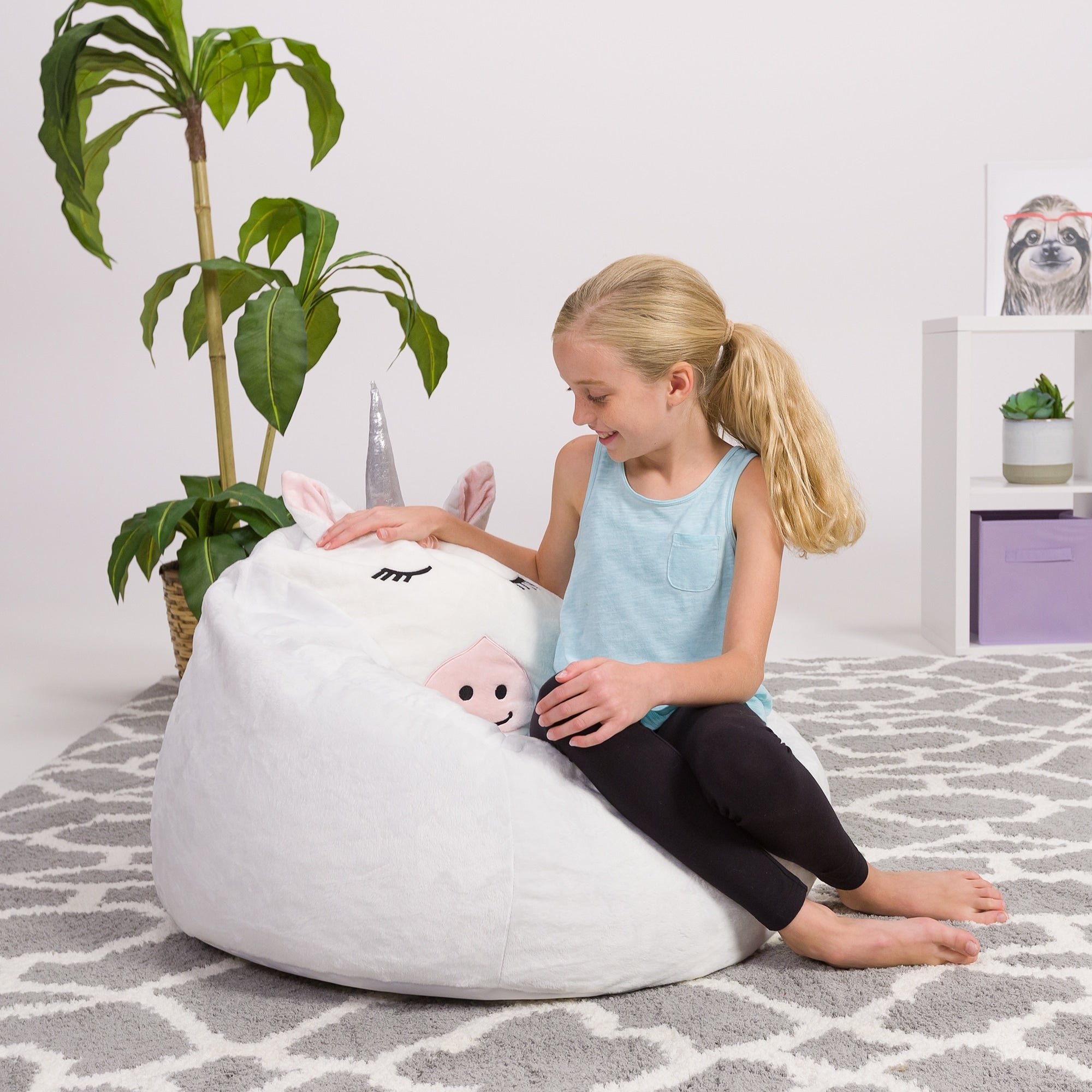 Beanbags Bean Bag Chair Soft Kids Furniture Bedroom And Playroom Animal Bean Bag Chair With Child Proof Closure