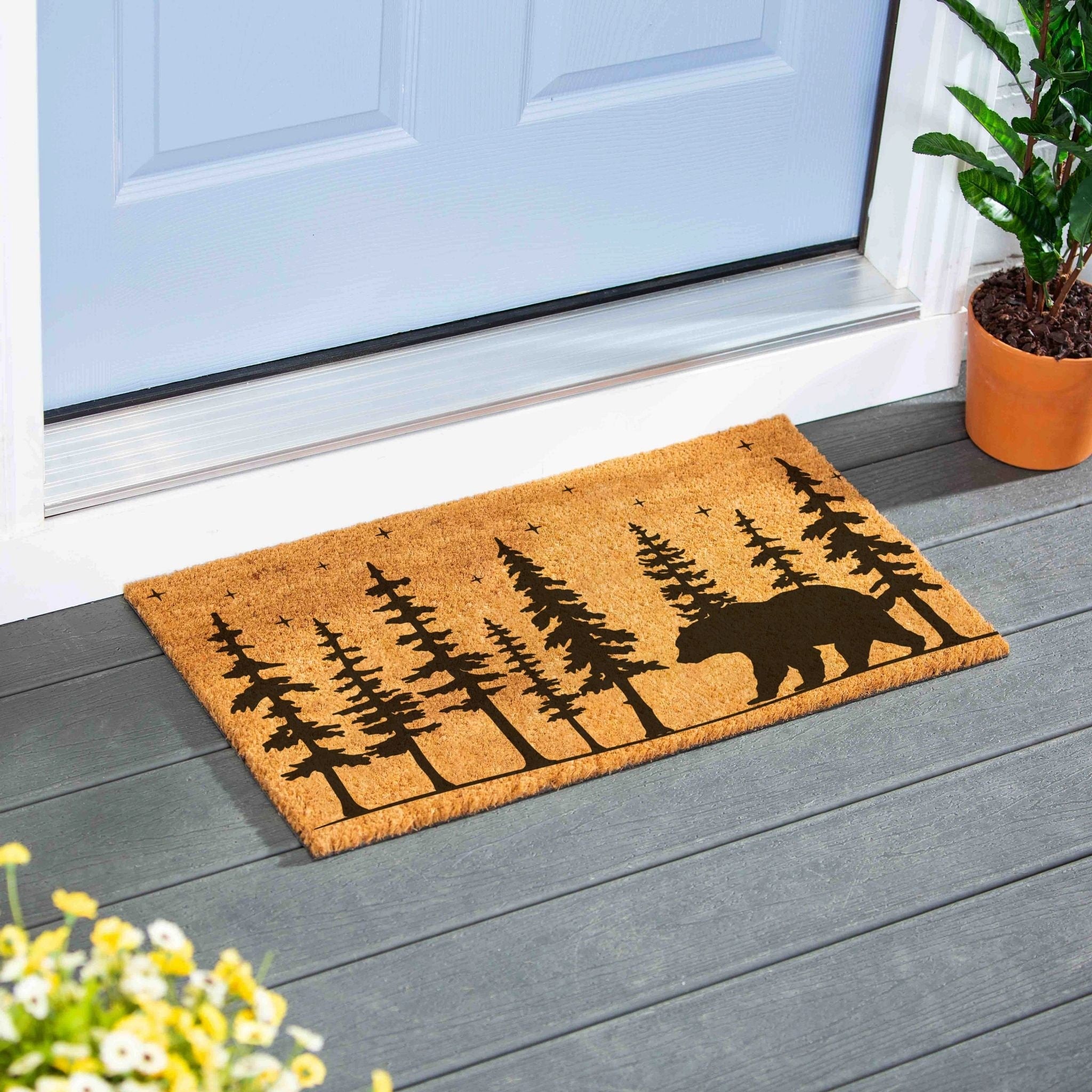 Bear Evergreens Coir Door Mat 28 X 16 28 X 16