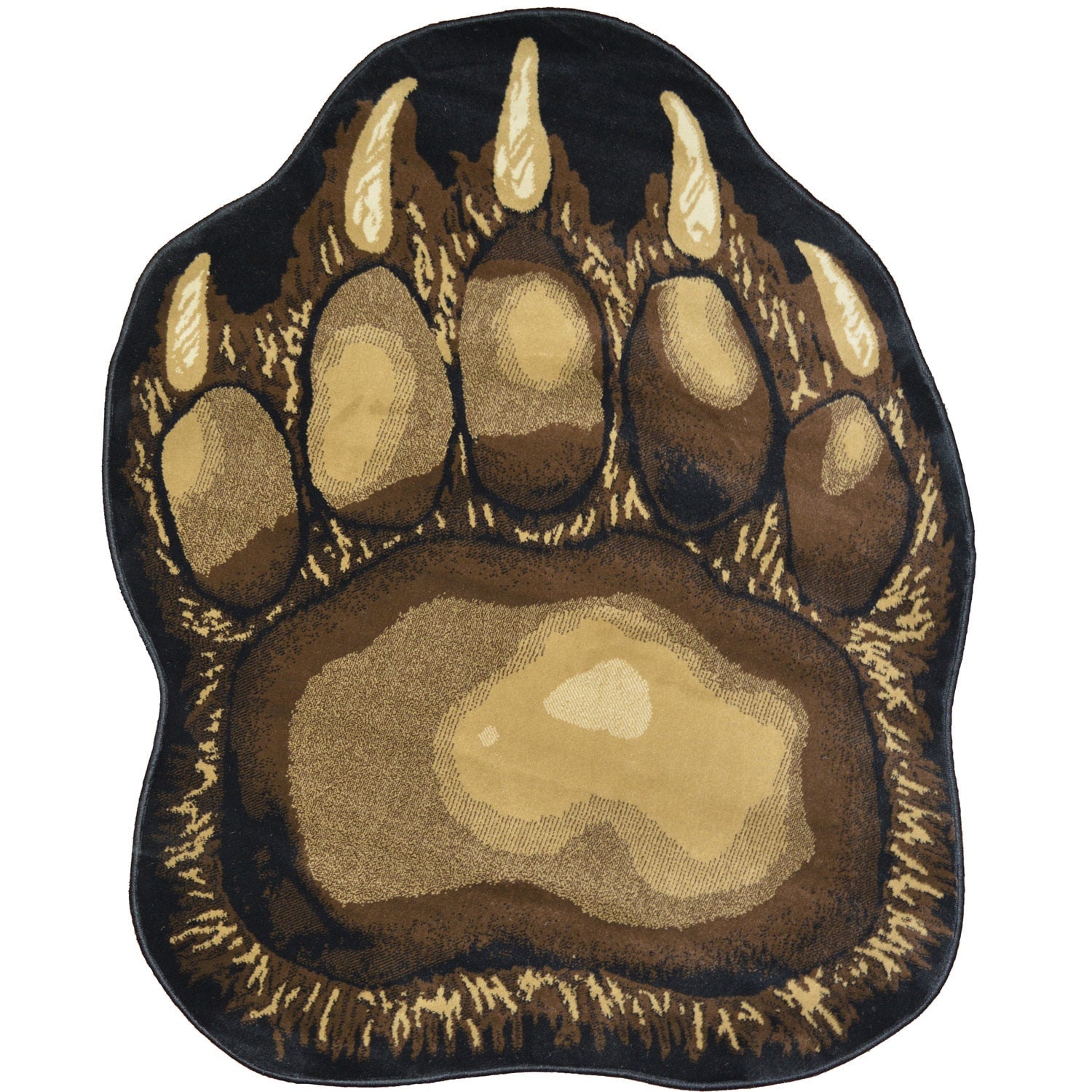 Bear Paw Print Area Rug