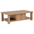 Beasley 2 Drawer Wood Coffee Table Golden Oak