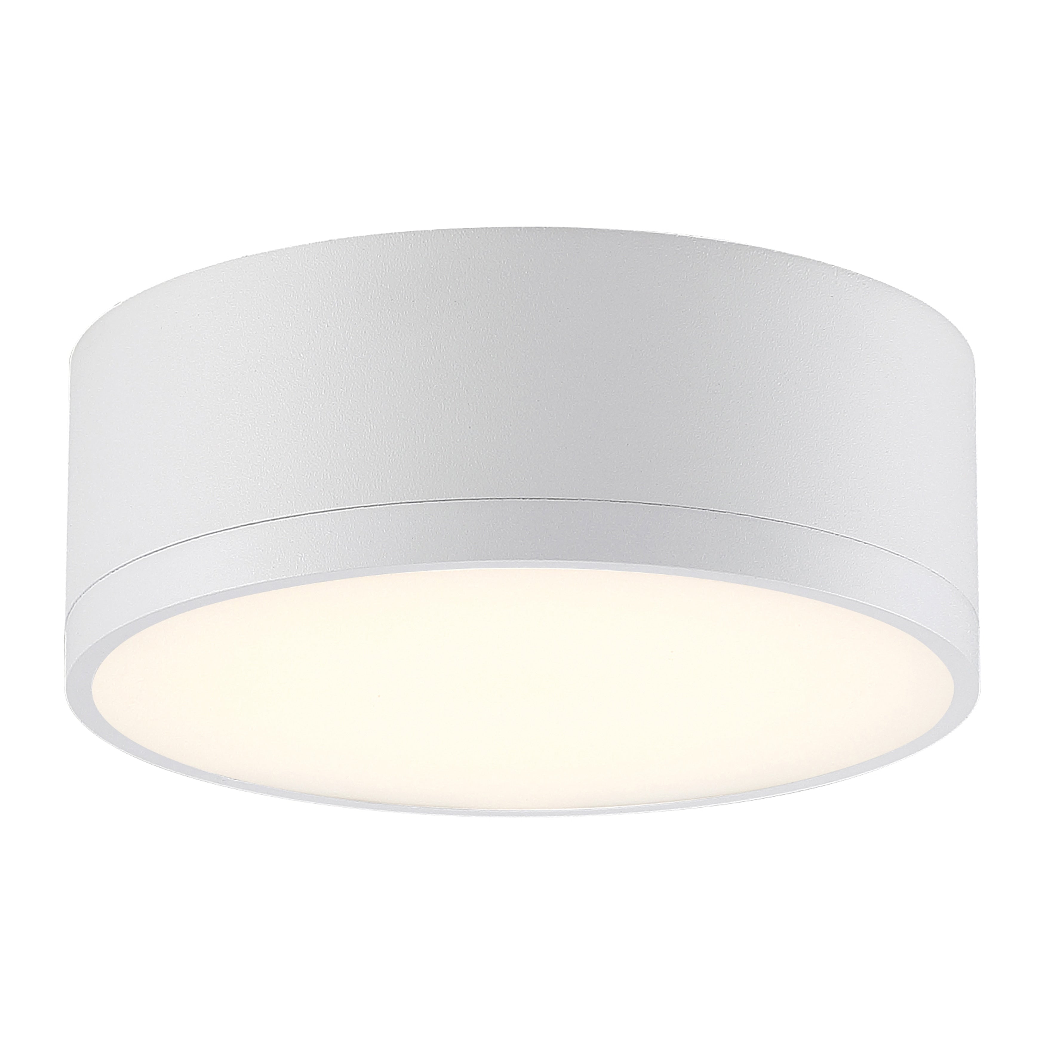 Beat 1 Light White Led Flush Mount