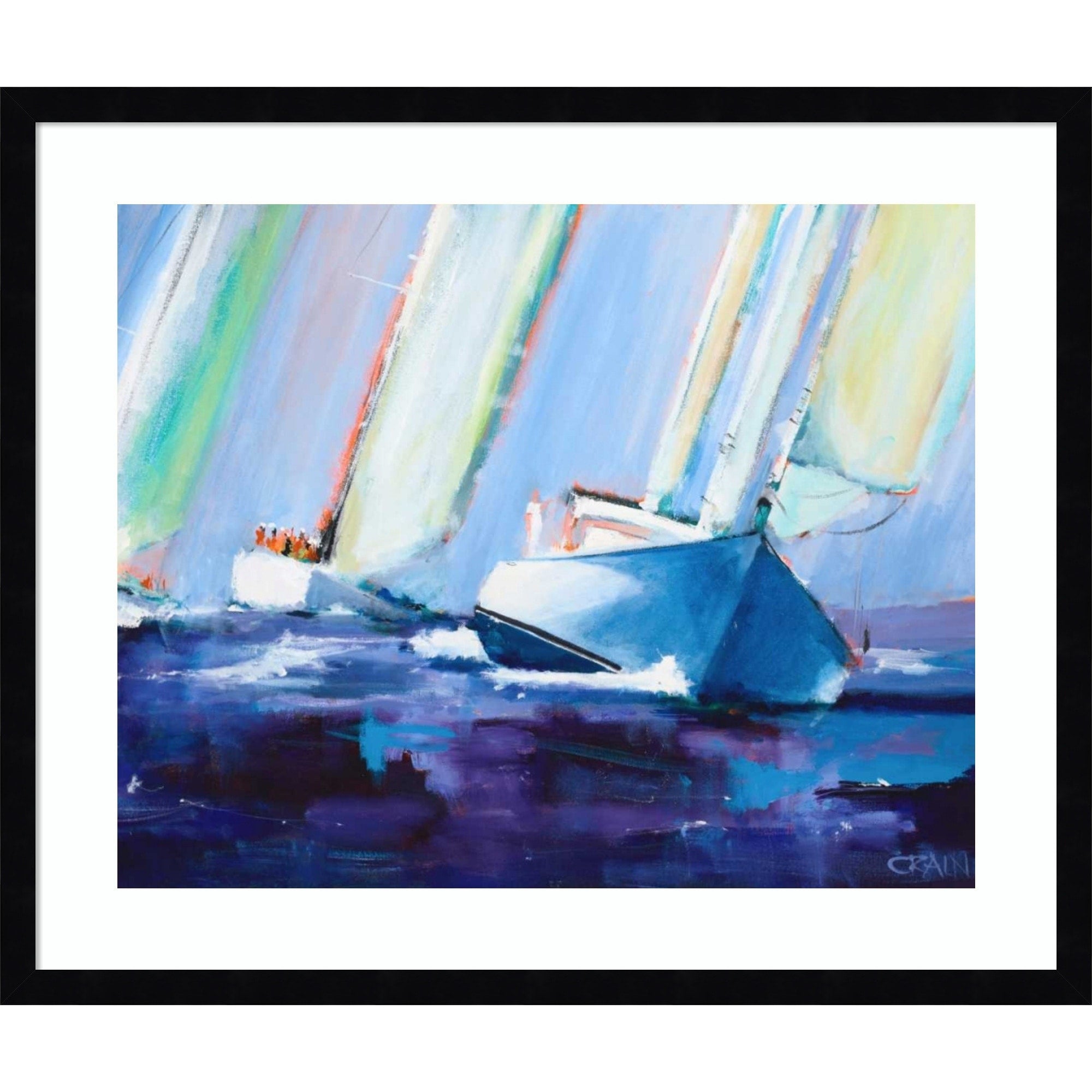 Beating No. 2 By Curt Crain Wood Framed Wall Art Print