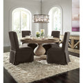 Beatriz Reclaimed Wood 60 Inch Pedestal Dining Table By Kosas Home