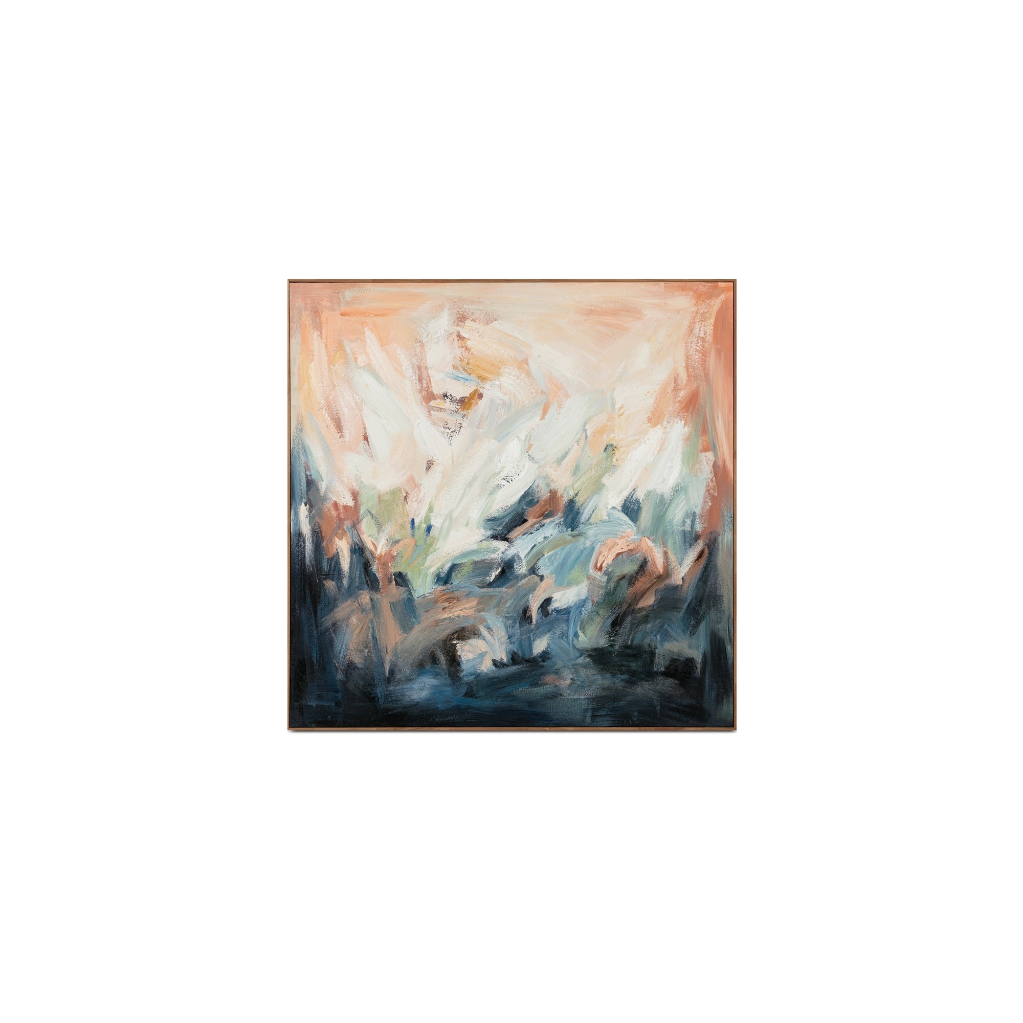 Beaumont Painting Acrylic On Canvas Solid Pine Frame Abstract Color Drift Textured Layers Multi