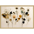 Beautiful Dry Flowers By Treechild Framed Mounted Canvas Wall Art Print