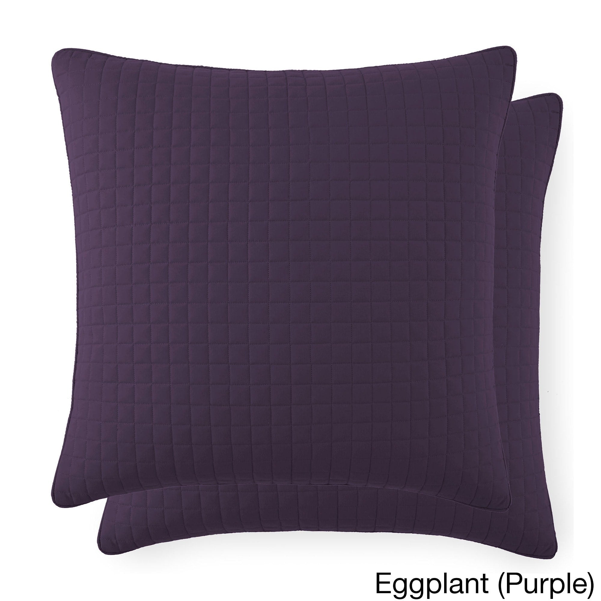 Beautiful Square Stitched Quilted Shams Covers Set Of 2 By Southshore Fine Linens