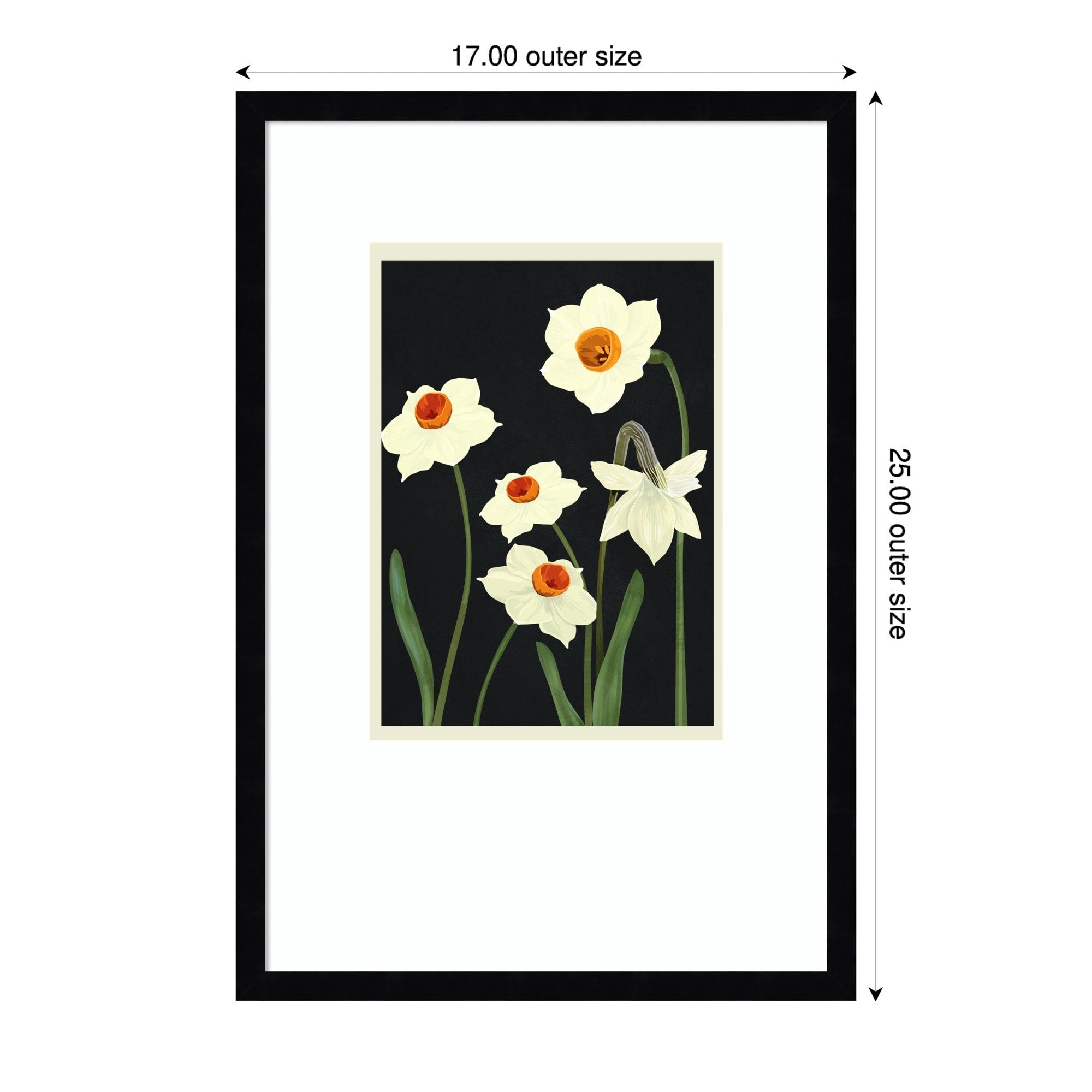 Beautiful Summer Flowers I By Nadjaa Wood Framed Wall Art Print