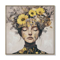 Beauty Posters Beauty Lady Wall Art Gold And White Floral Canvas Artwork For Living Room Modern Photo Prints For Home