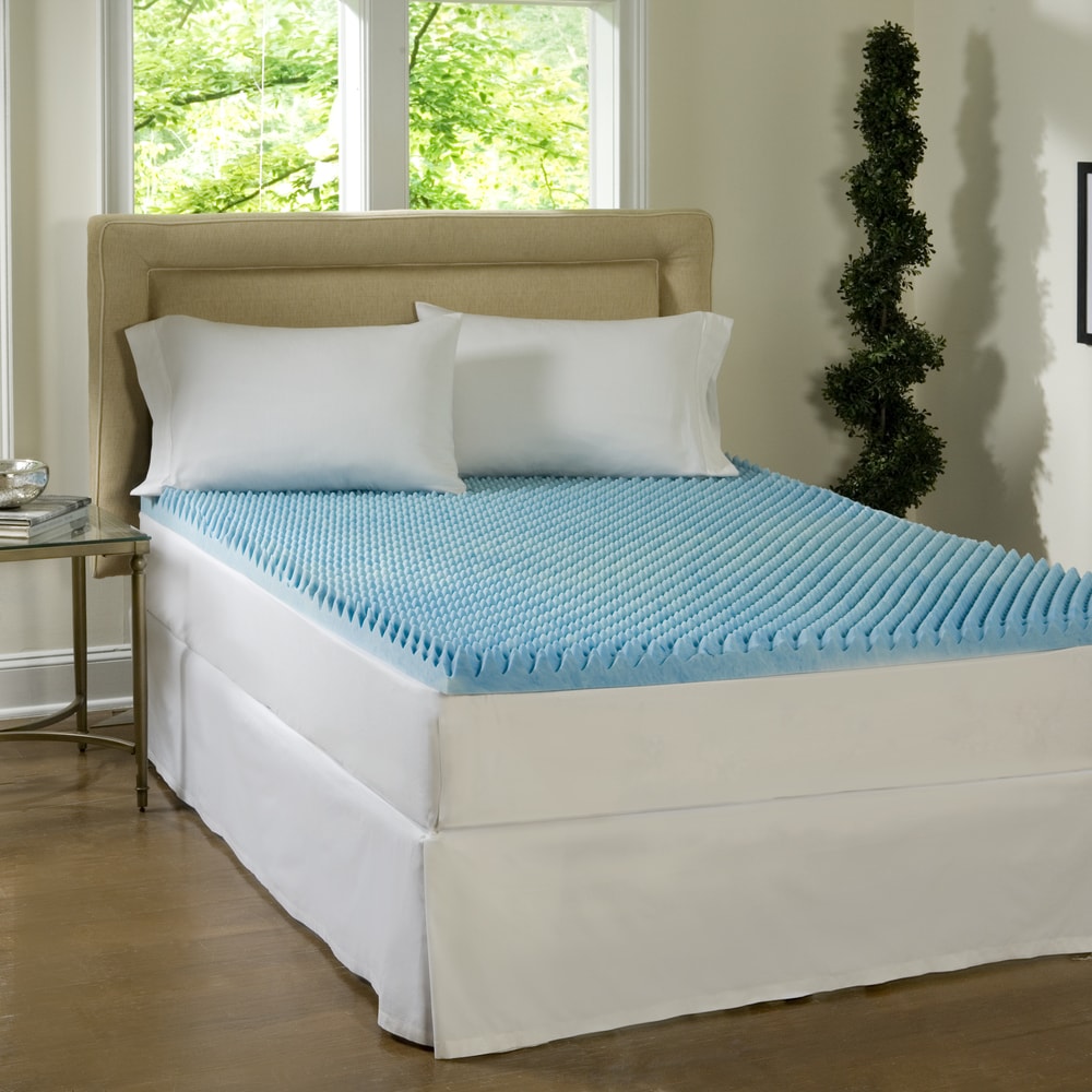 Comforpedic Loft From Beautyrest Dorm 3 Inch Textured Gel Memory Foam Mattress Topper