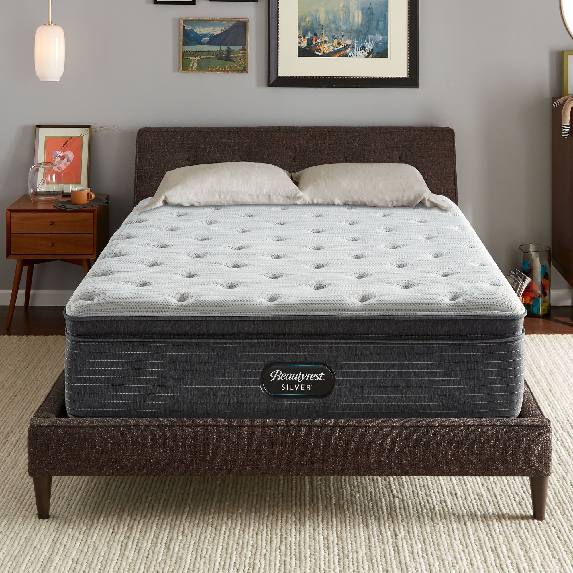 Beautyrest Silver Brs900 15 Inch Plush Pillow Top Mattress Set N A