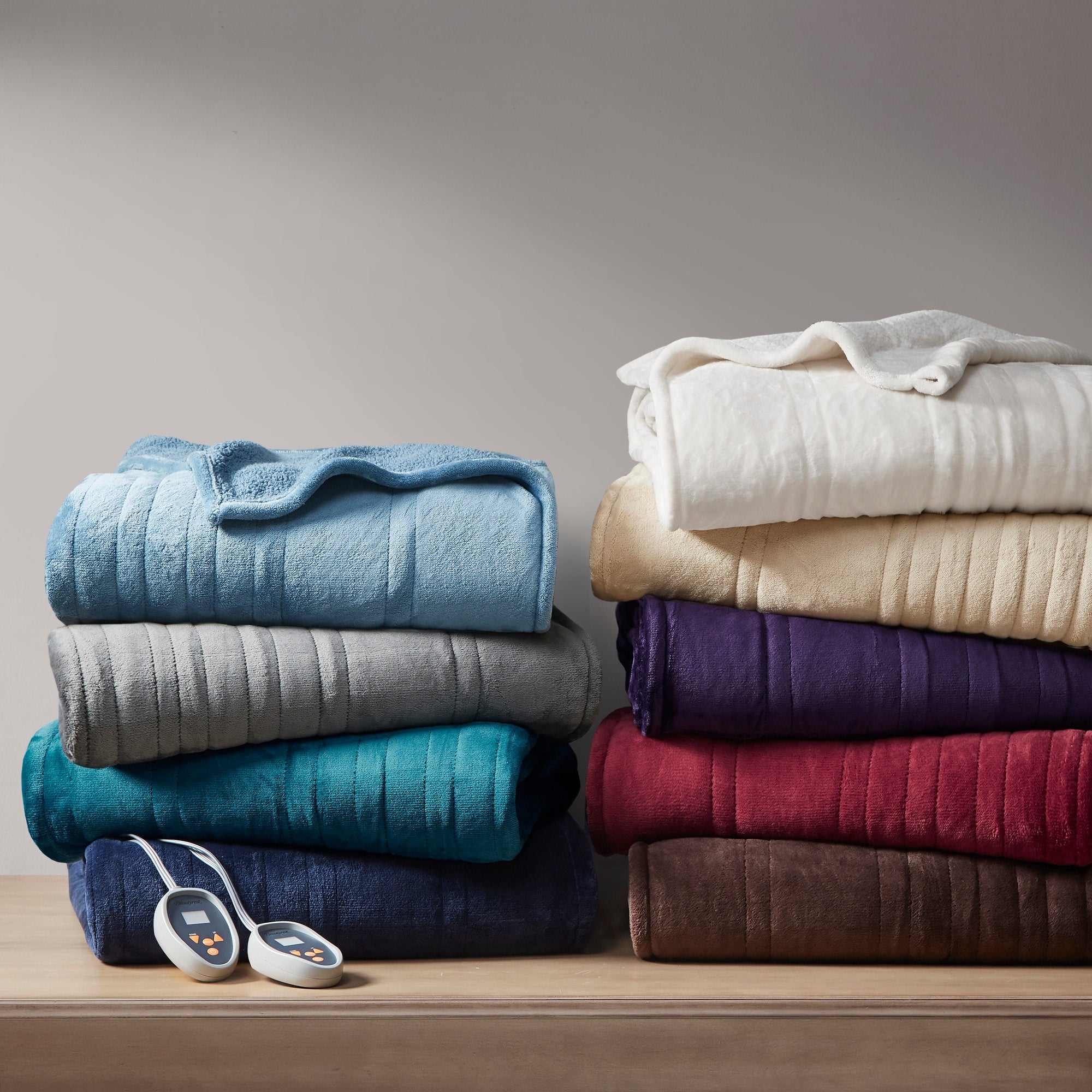 Beautyrest Solid Microlight To Berber Heated Blanket