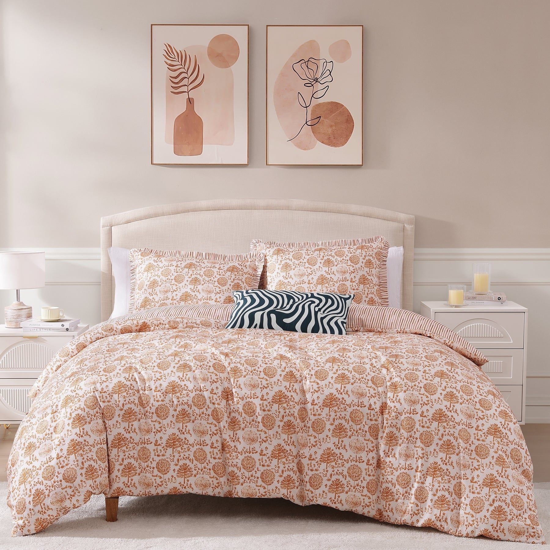 Bebeteen By Bebejan Clay Trees Reversible Comforter Set