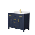 Beckett 42 Inch Single Vanity Cultured Marble Top