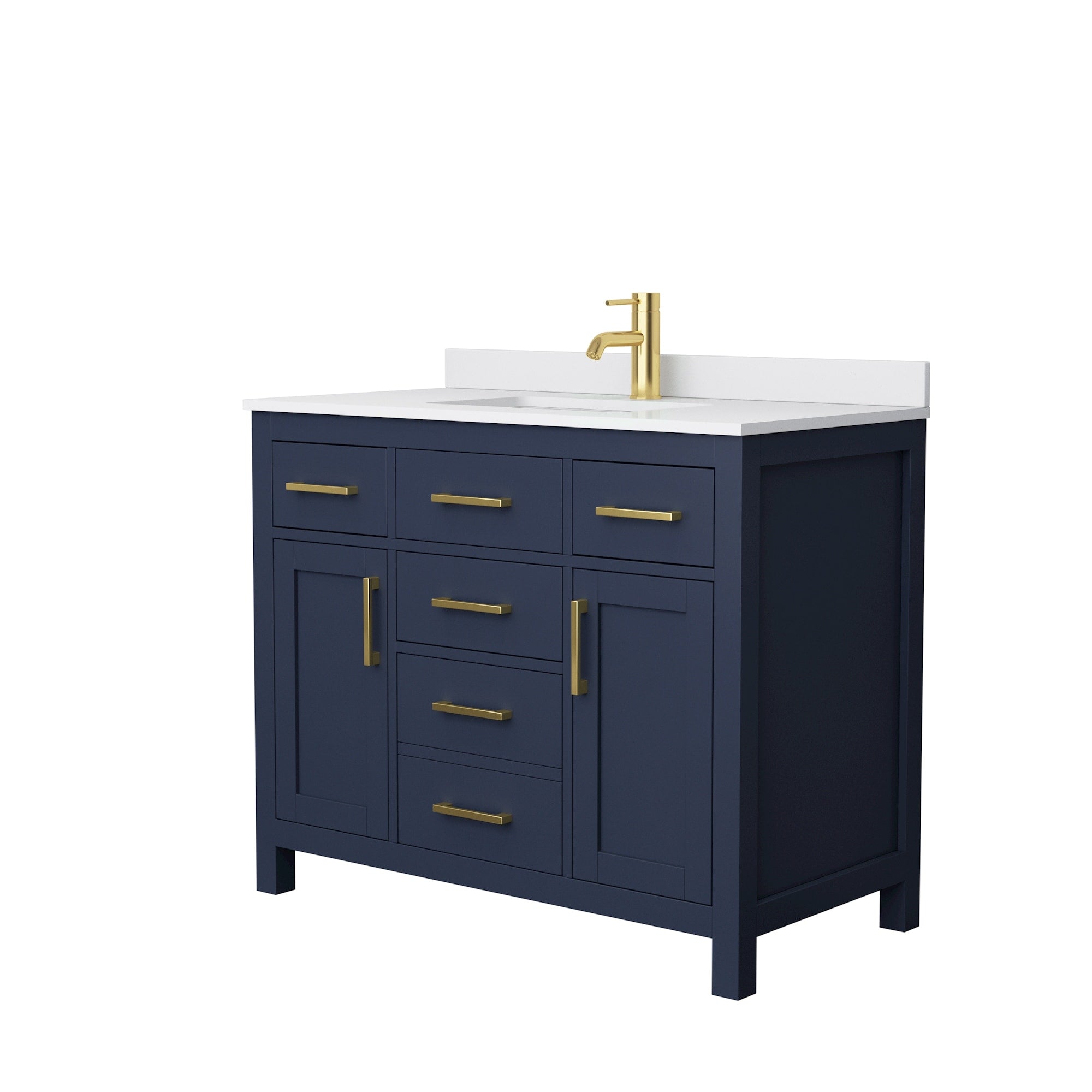 Beckett 42 Inch Single Vanity Cultured Marble Top