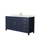 Beckett 66 Inch Single Vanity Cultured Marble Top