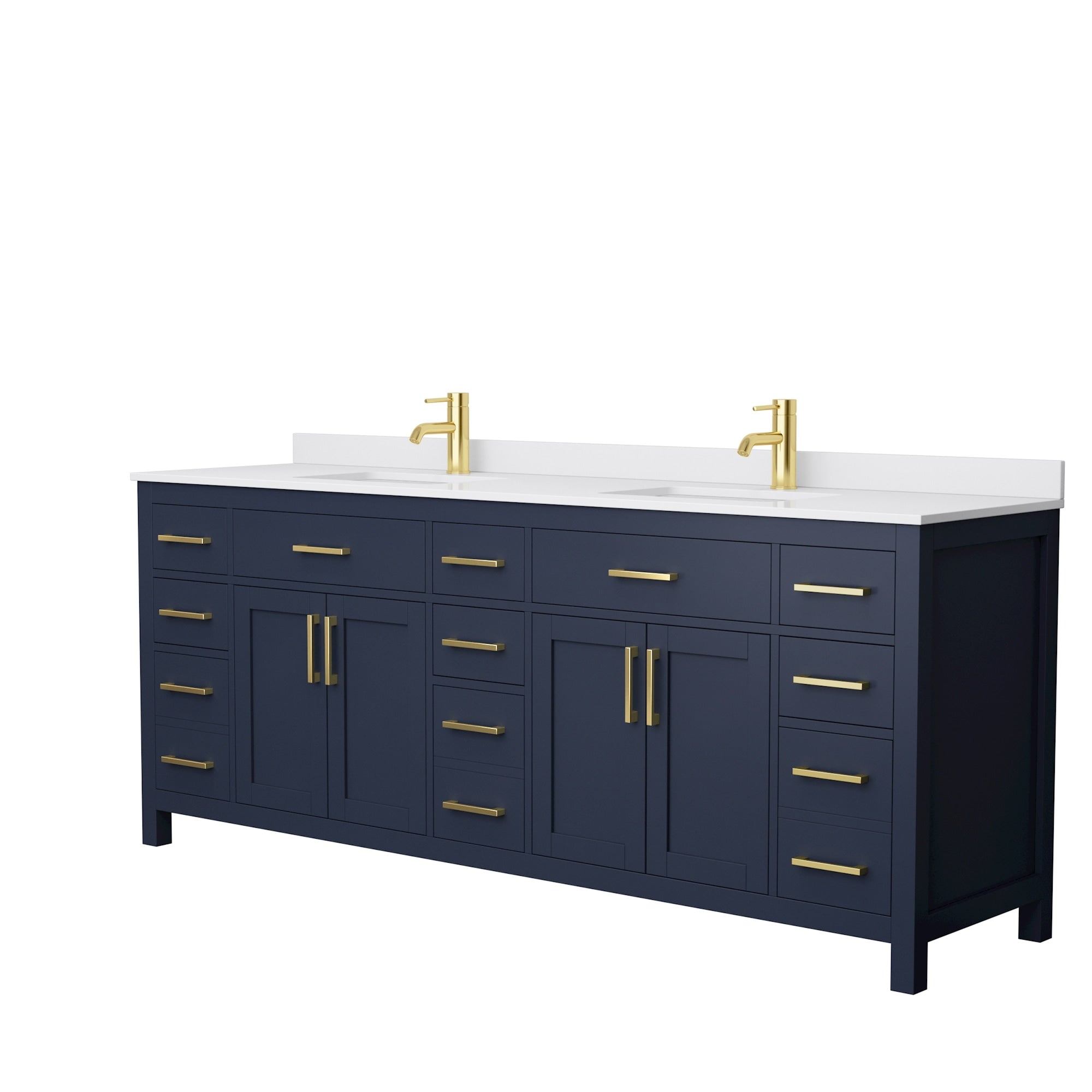 Beckett 84 Inch Double Vanity Cultured Marble Top