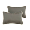 Beckworth Sunbrella Charcoal Canvas Indoor Outdoor 13 X 20 Inch Corded Pillow Set