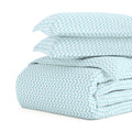 Merit Linens Premium Ultra Soft 3 Piece Puffed Chevron Print Duvet Cover Set