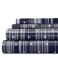 Merit Linens 4 Piece Premium Polka Dot Pattern Bed Sheet Set