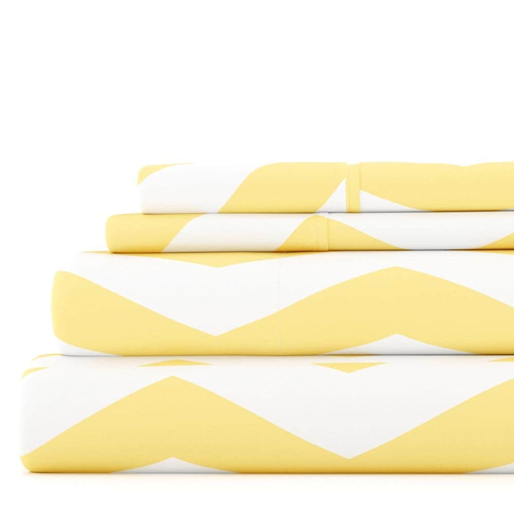 Merit Linens 4 Piece Premium Ultra Soft Arrow Pattern Bed Sheet Set