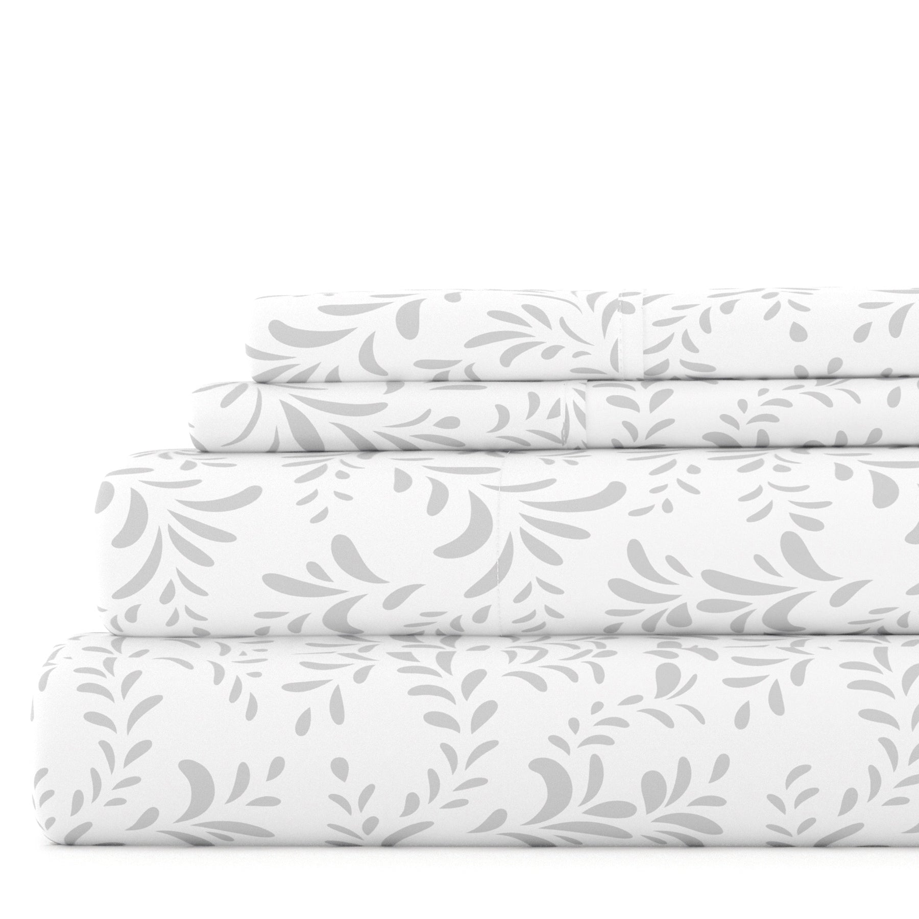 Merit Linens Burst Of Vines Pattern 4 Piece Bed Sheets Set