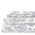 Merit Linens Coarse Paisley Pattern 4 Piece Bed Sheets Set