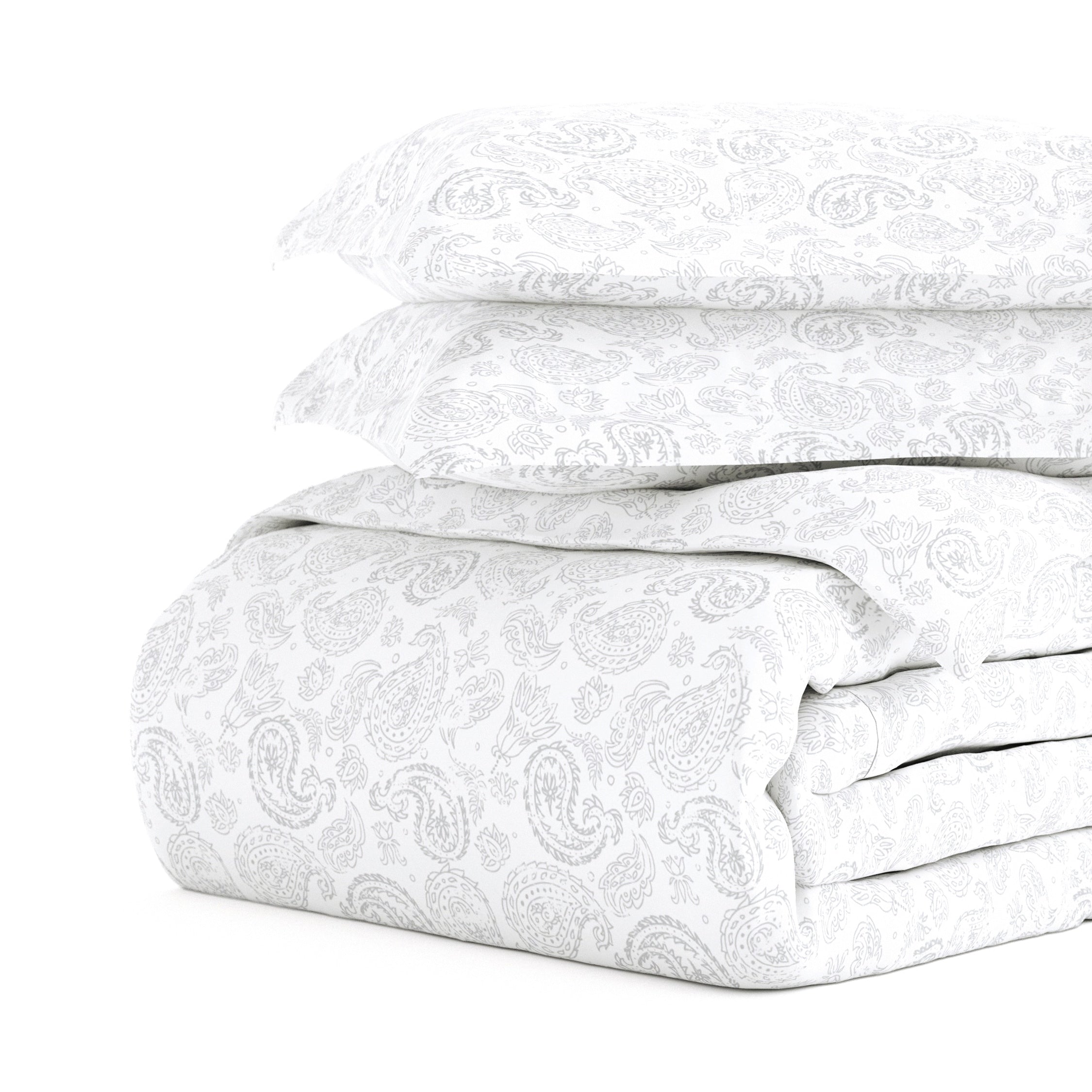 Luxury Distressed Paisley 3 Piece Duvet Cover Set By Sharon Osbourne Home