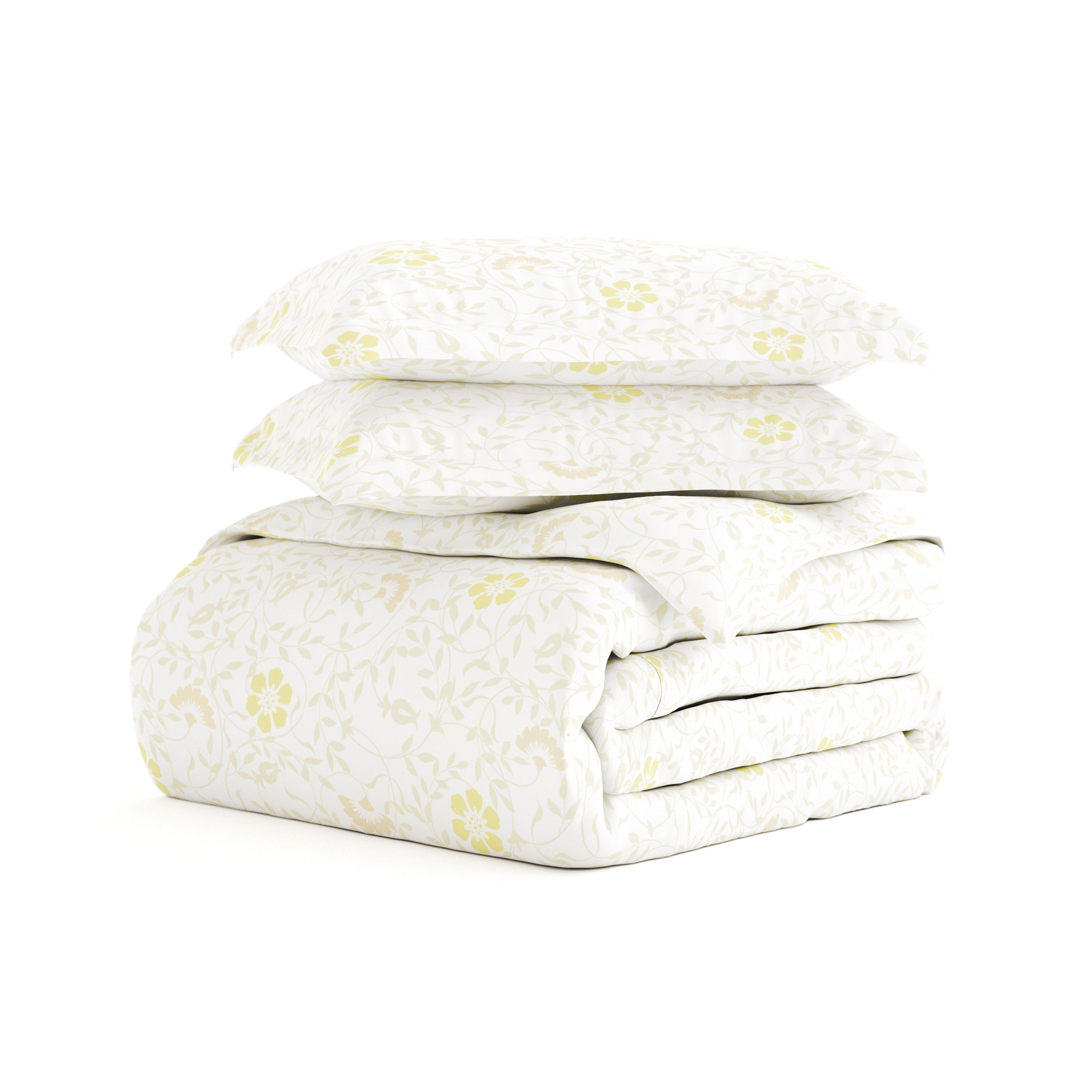 Merit Linens Premium Ultra Soft 3 Piece Spring Vines Print Duvet Cover Set