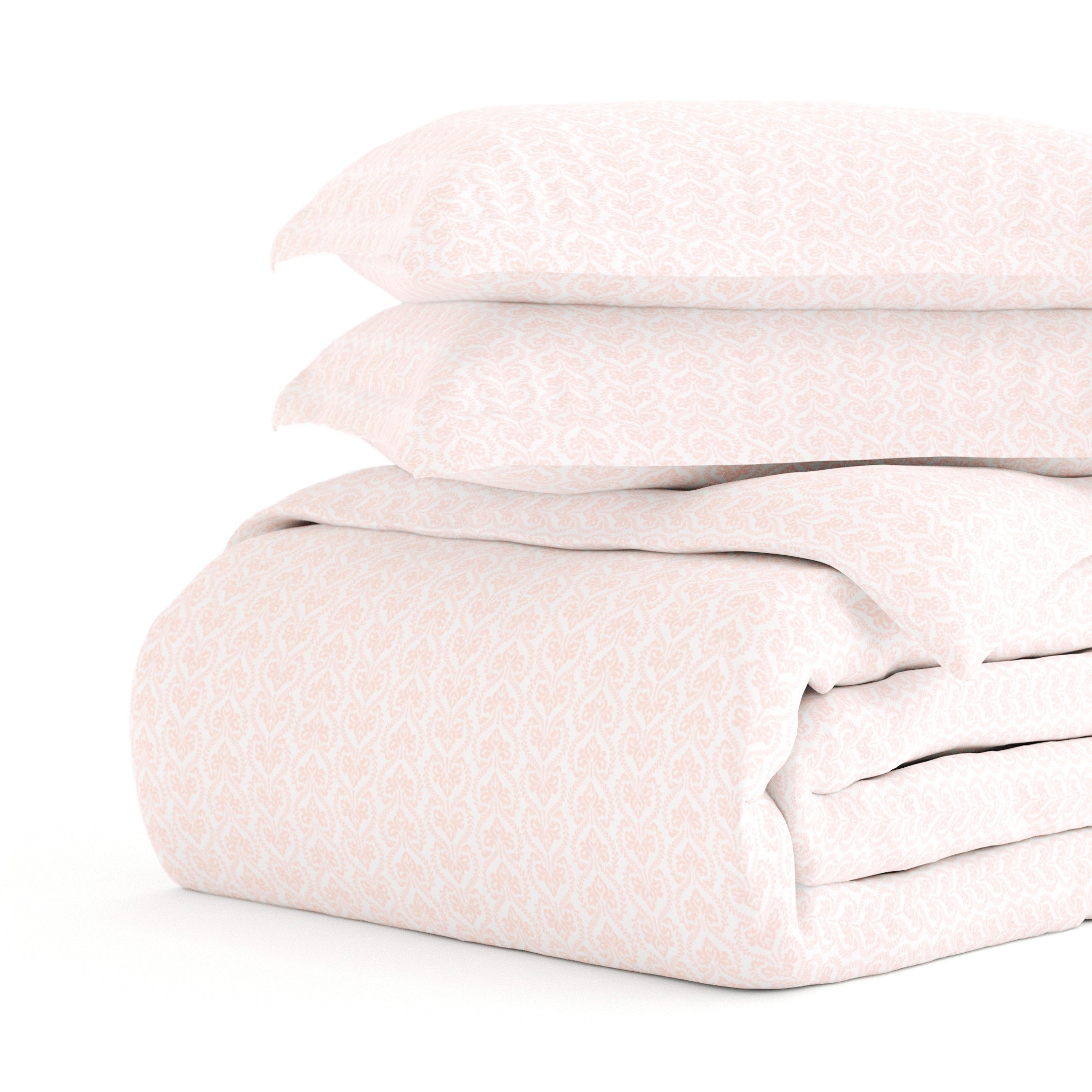 Merit Linens Premium Ultra Soft Classic In Pink Pattern 3 Piece Duvet Cover Set