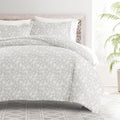 Merit Linens Premium Ultra Soft Rose Gray Pattern 3 Piece Duvet Cover Set