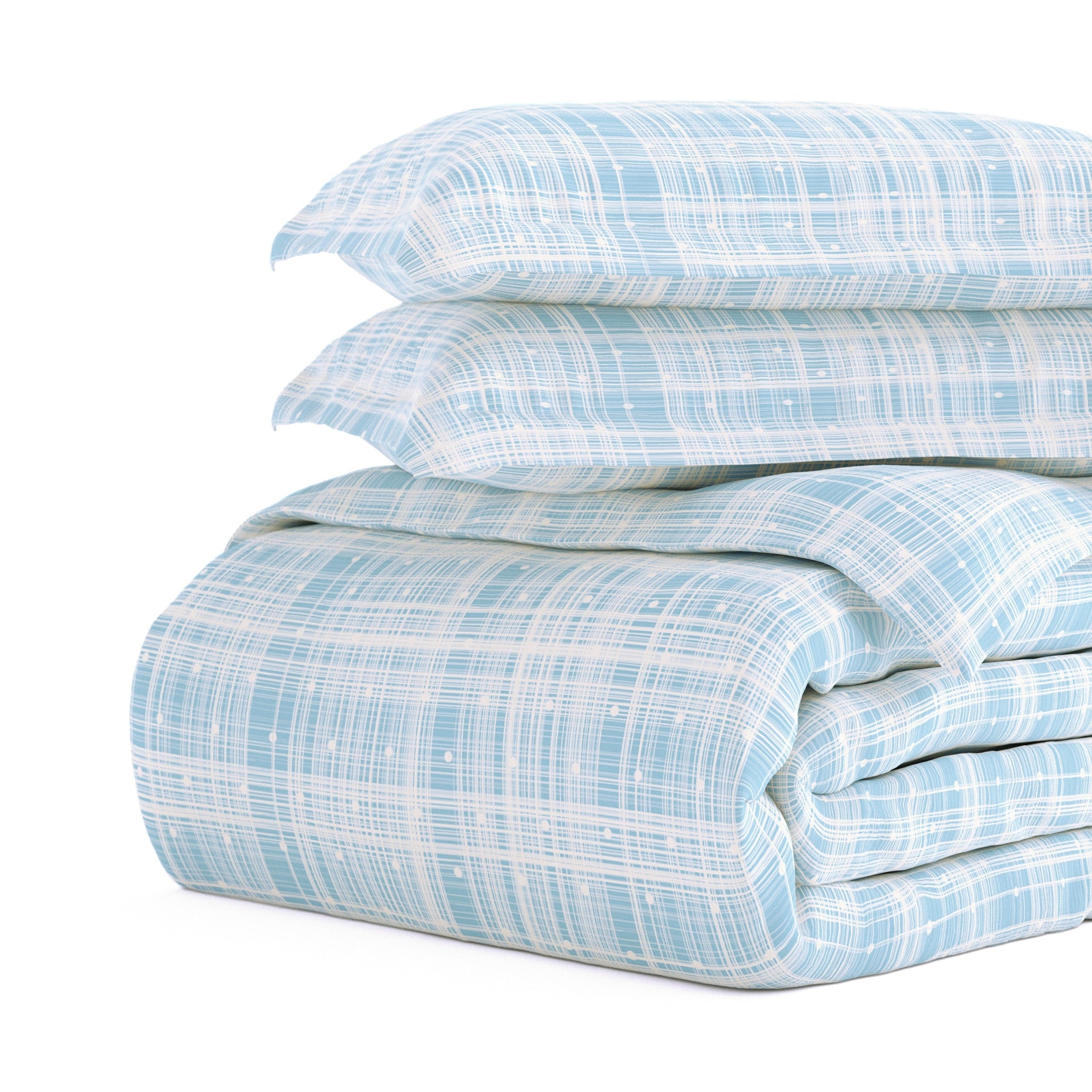 Merit Linens Premium Polka Dot Pattern 3 Piece Duvet Cover Set