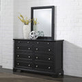Bedford Black Wood Dresser And Optional Matching Mirror By Home Styles