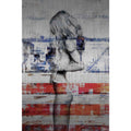 Behind The Stripes Painting Print On Brushed Aluminum Usa