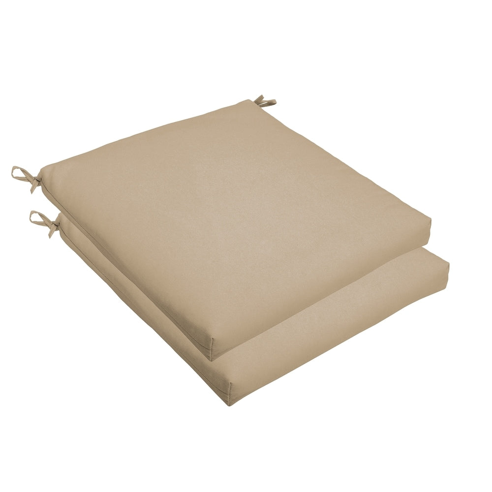 Beige 20 X 2.5 Inch Chair Cushion Bristol Set Of 2