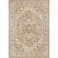 Beige Cream Traditional High Traffic Rug